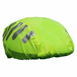4-Act Signal-Regenschutzhaube Für Fahrradhelm Gelb Mit Refexstreifen Rain Cover
